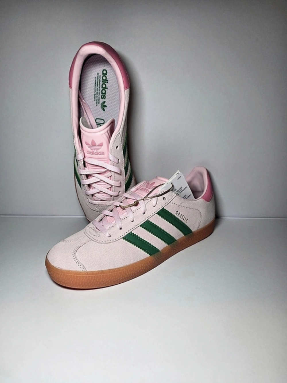 Adidas Gazelle J Clear Pink Youth Size 5.5Y Women’s Size 6.5 New With Box